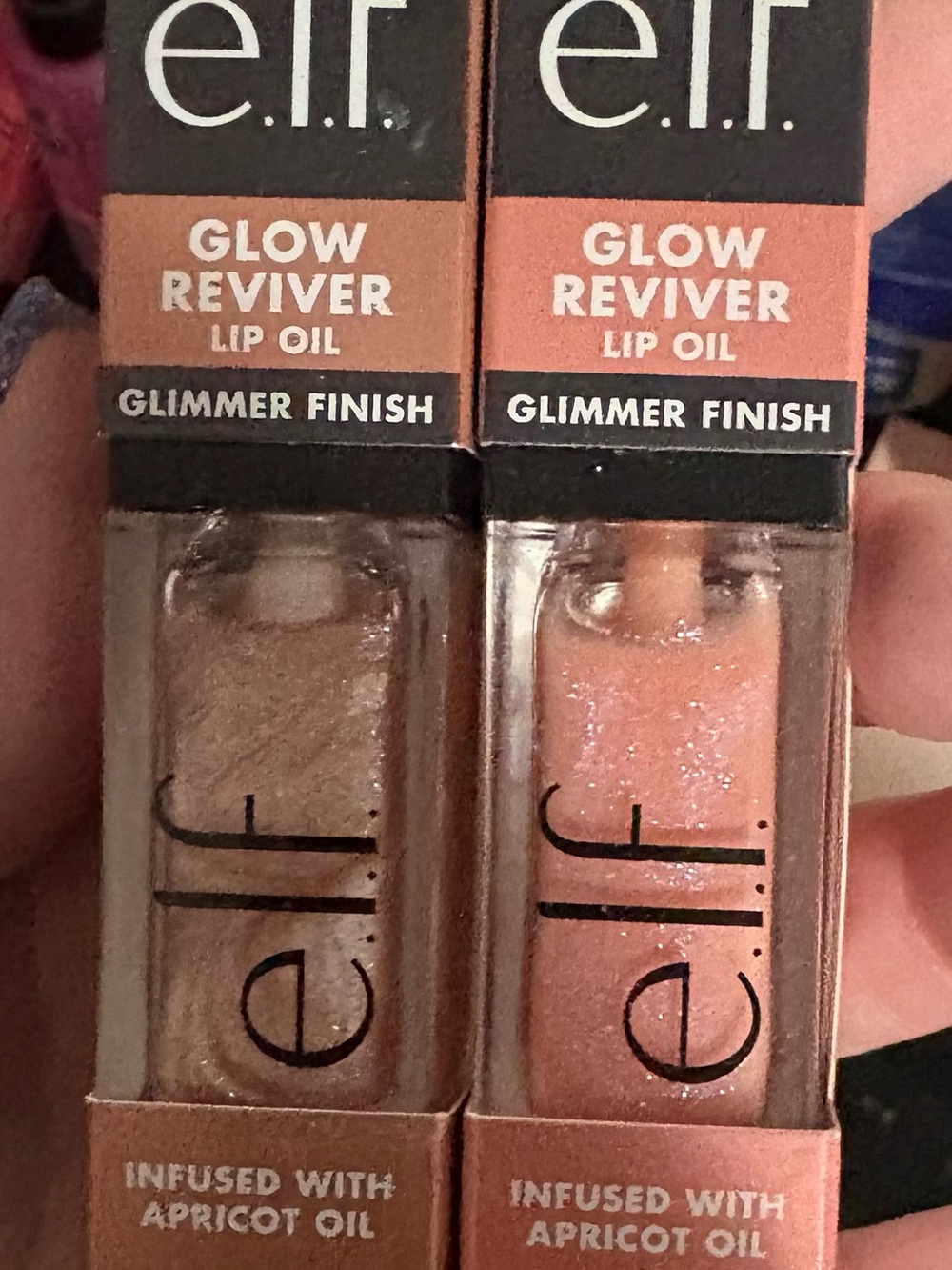 e.l.f. Glow Reviver Lip Oil Duo - Shimmery Bronze & Pink